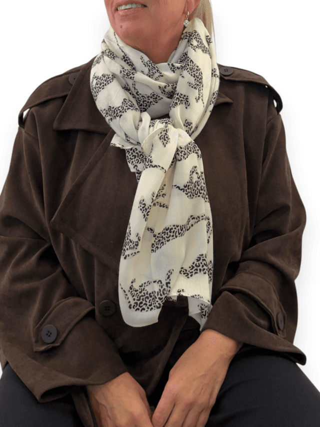 Scarf Oza White/beige