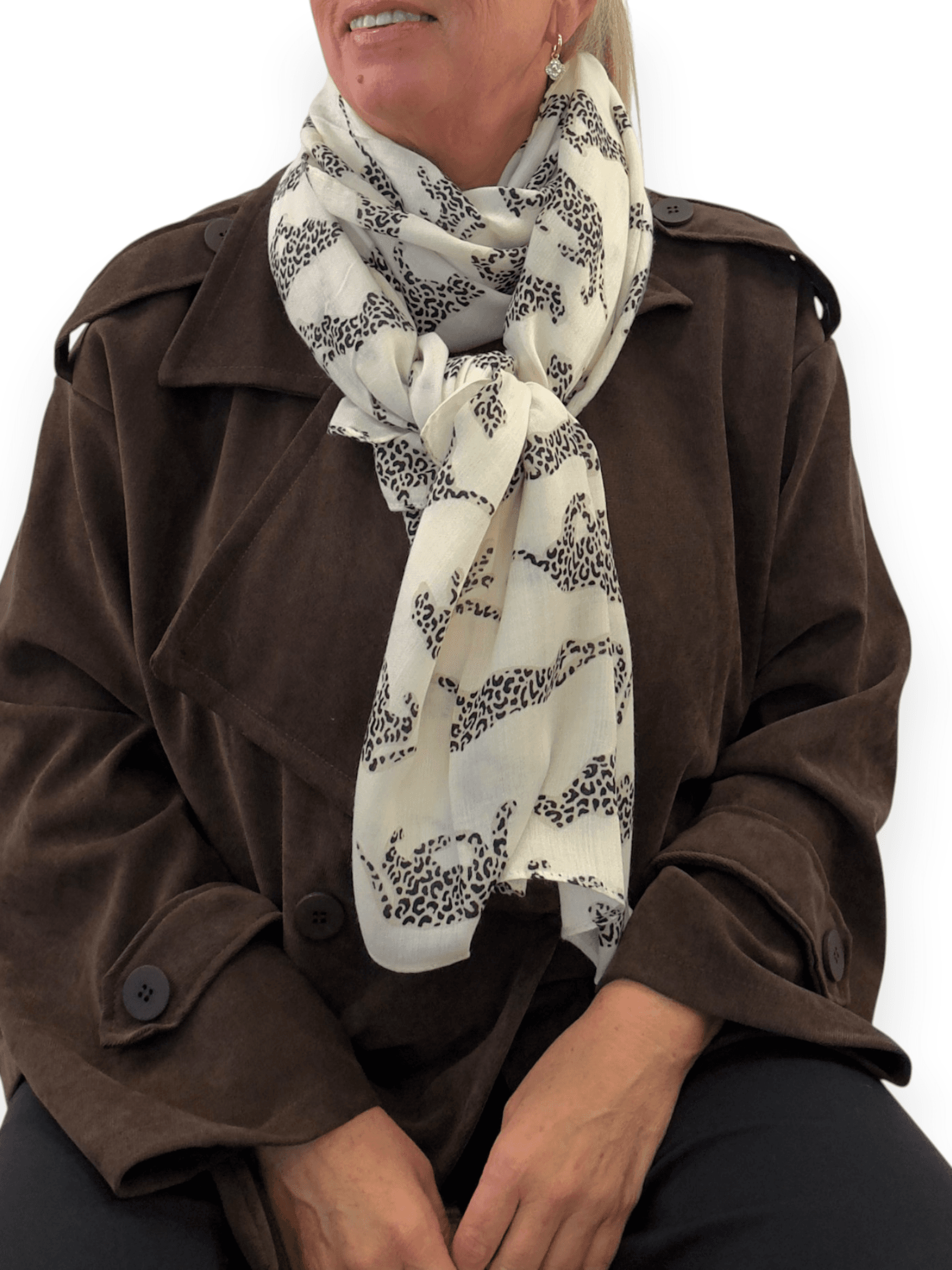 Scarf Oza White/beige